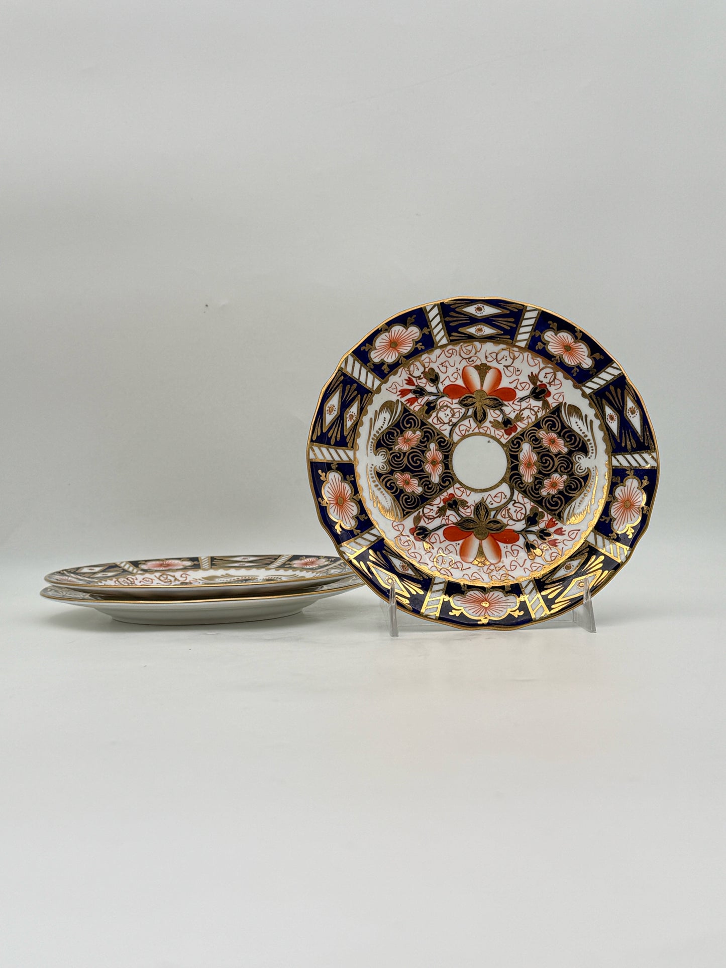 Royal Crown Derby Traditional Imari Bread And Butter Plates- Set Of 3