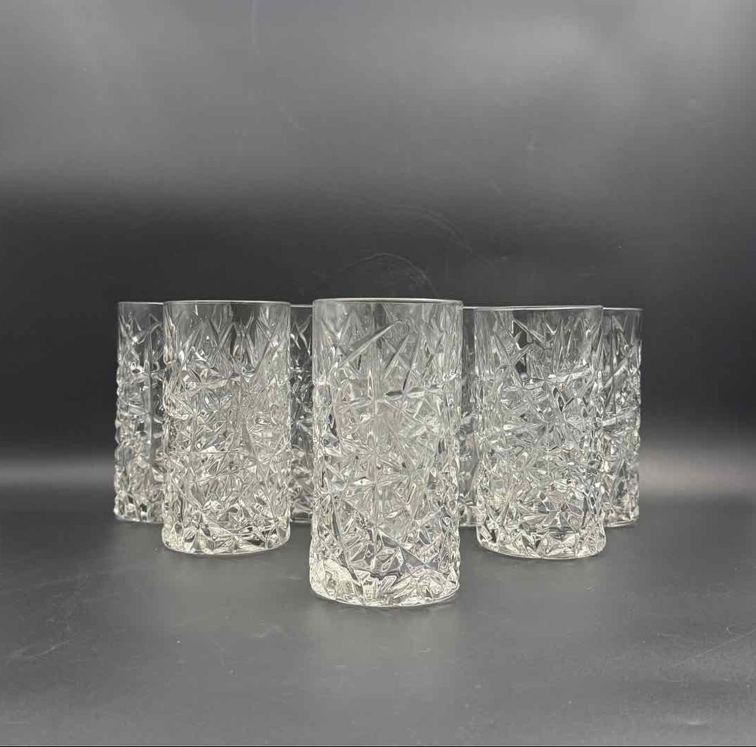 Cristal d’Arques Durand Sculptra Highball Glasses Set of 8
