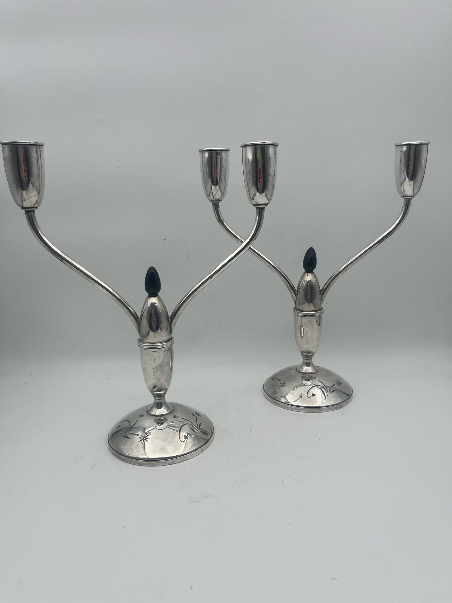 Gorham Mid Century Modern Sterling candelabra
