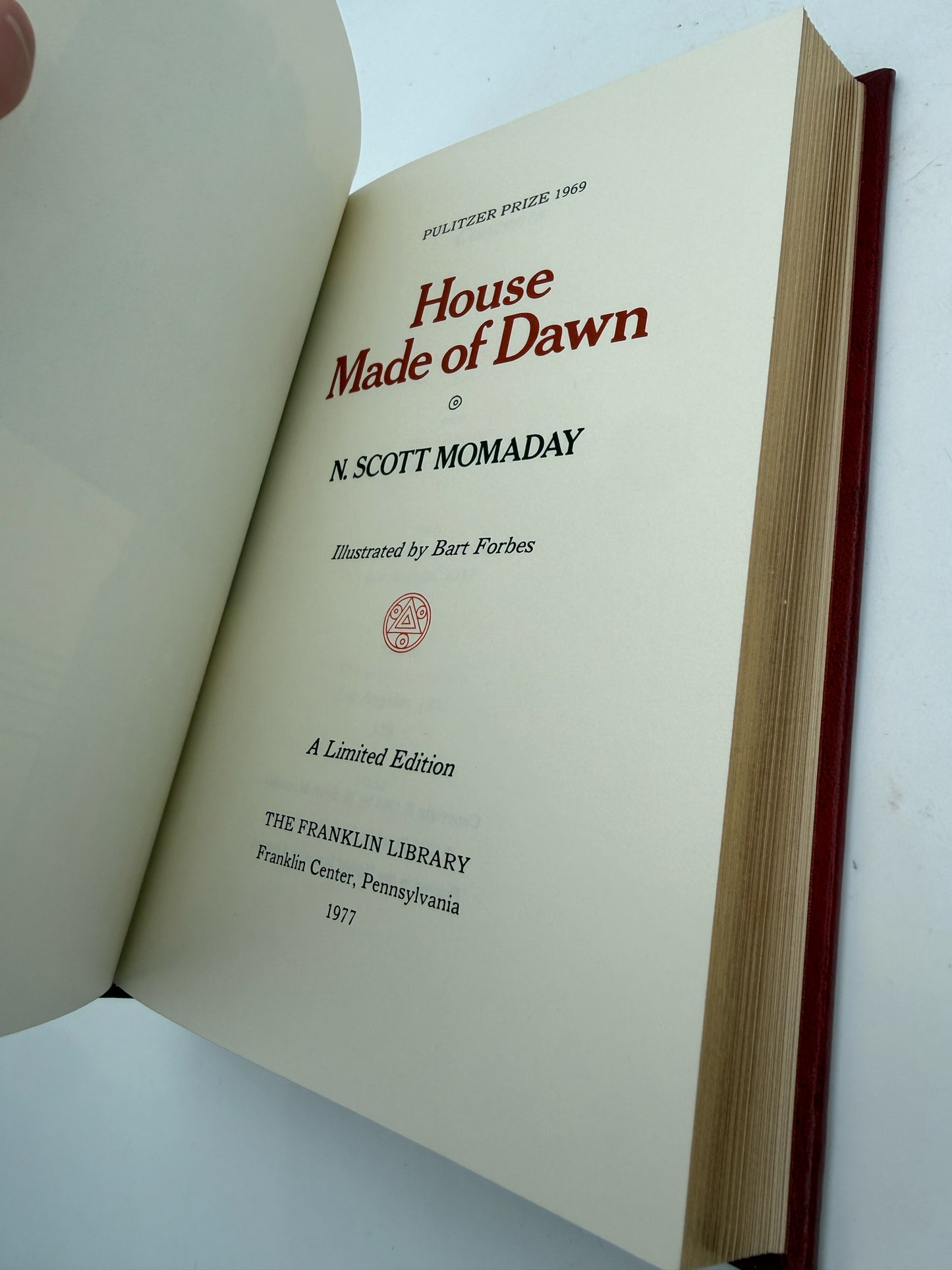 N Scott Momaday "House Made Of Dawn" Hardcover Book- Franklin Edition