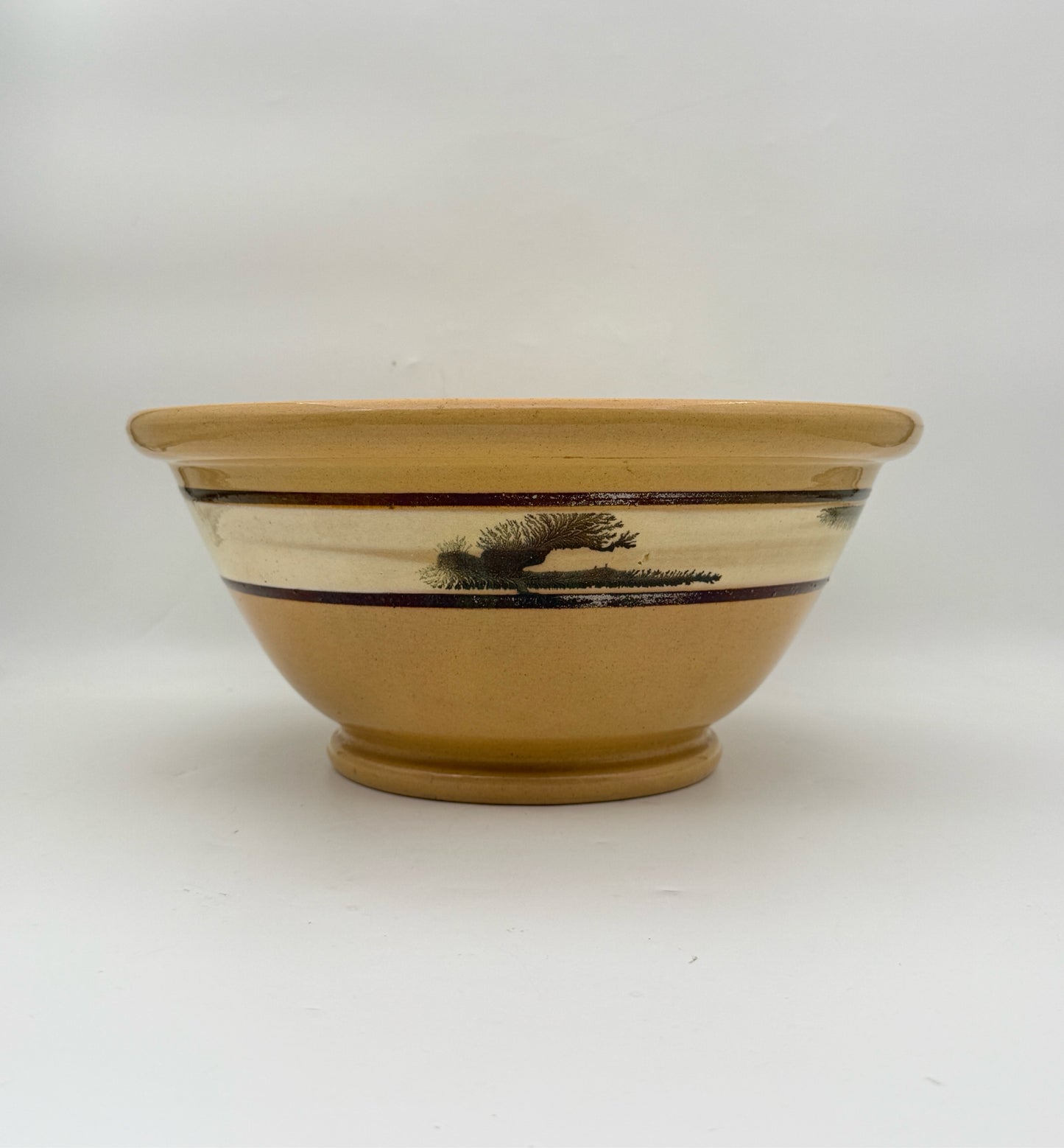 Antique Yellow Mocha Ware Bowl