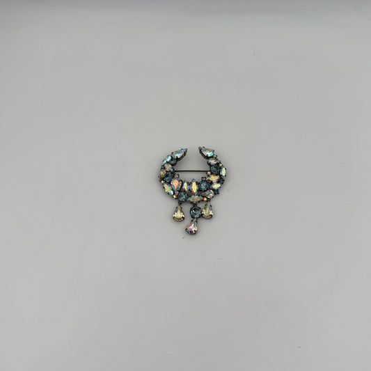 Vintage Aurora Borealis Rhinestone Brooch