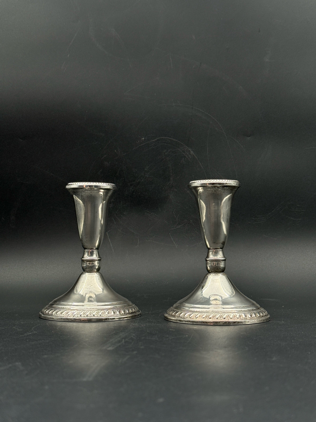Pair Of Raimond Sterling Silver Candle Holders