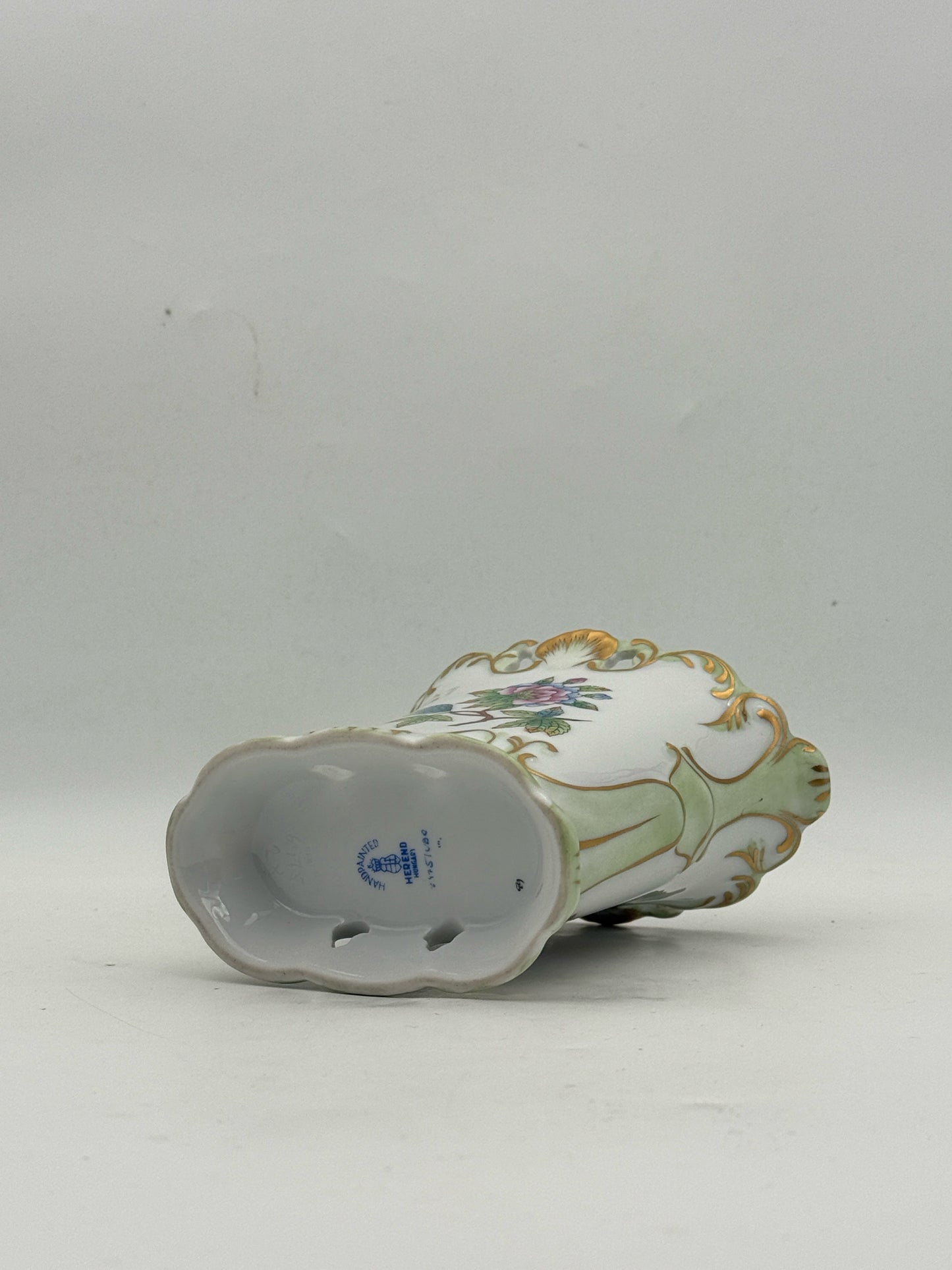 Herend Pierced Butterfly And Flower Vase