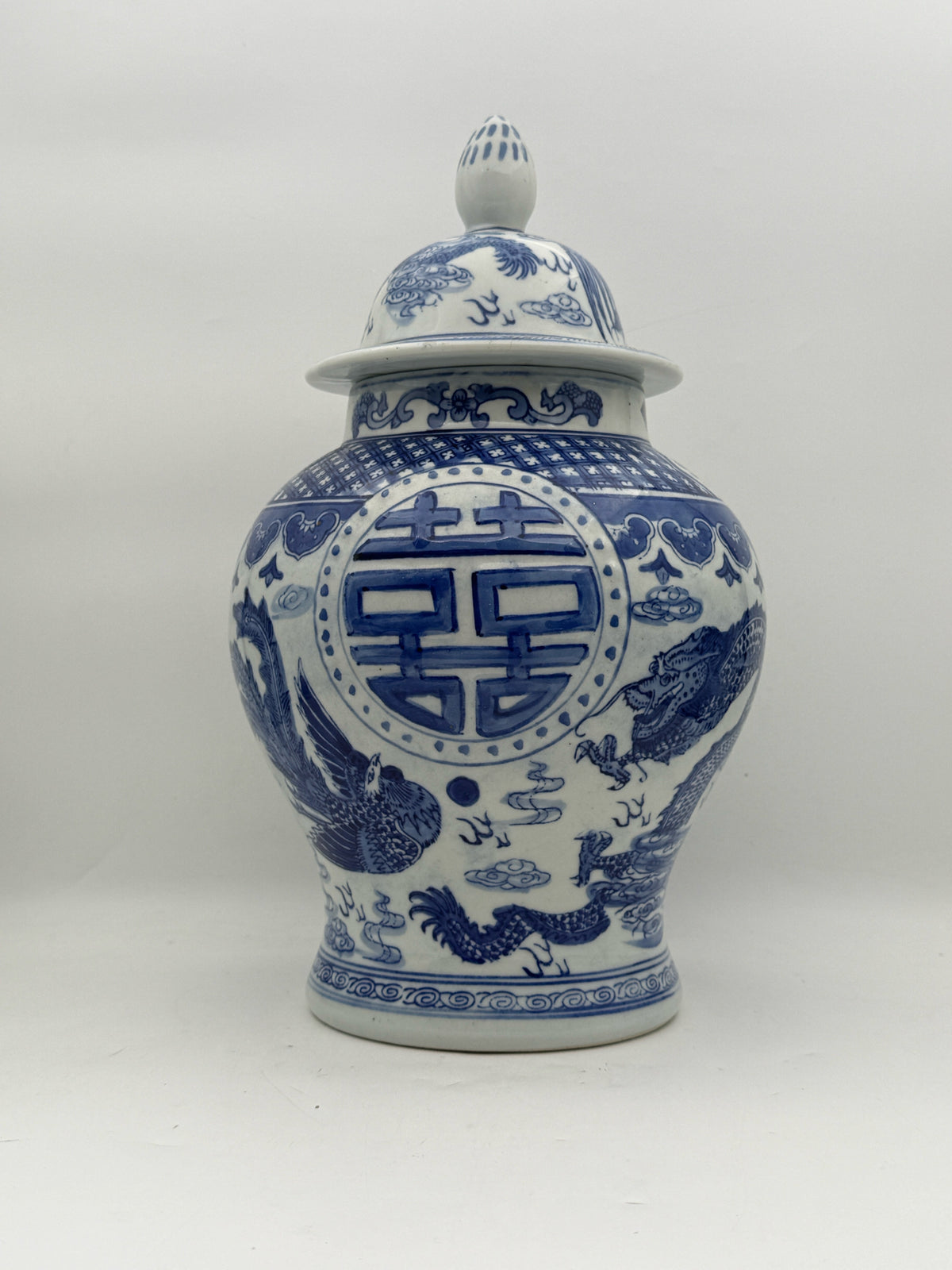 Blue And White Longevity Ginger Jar