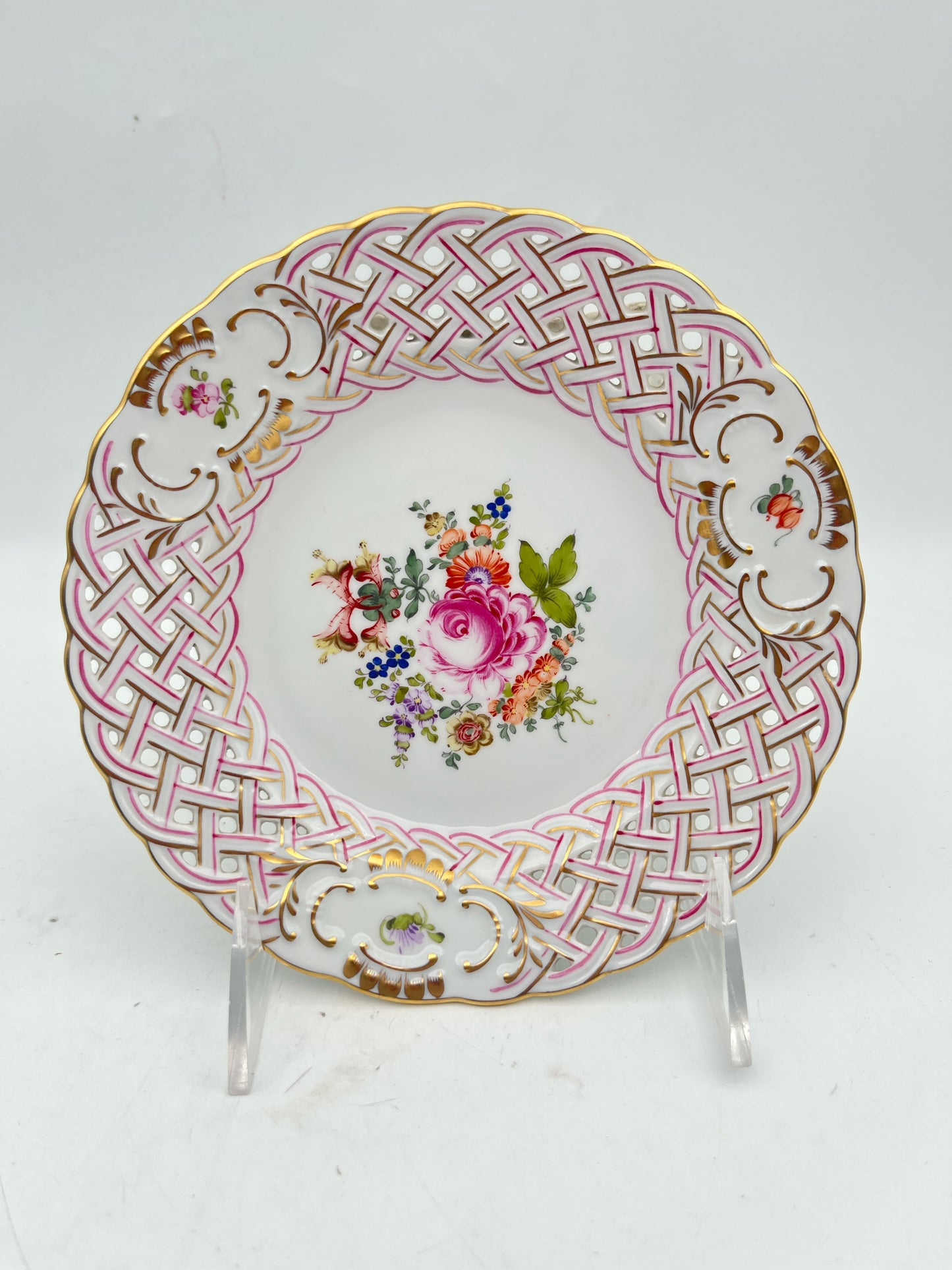 Herend Collectors Pierced Plate, Boxed