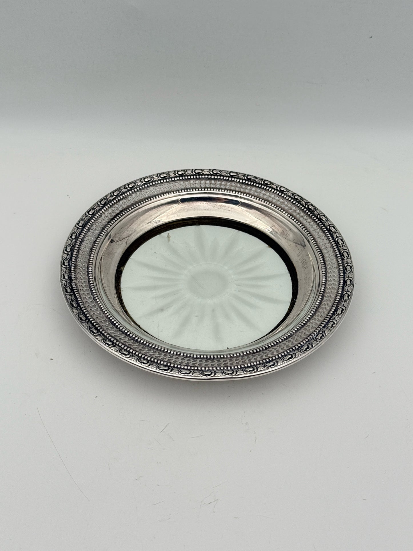 Frank Whiting Talisman Rose Sterling Silver Coaster