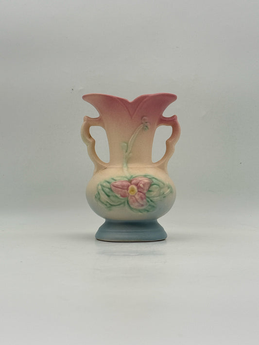 Vintage Hull Double Handle Pink Vase