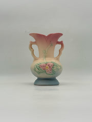 Vintage Hull Double Handle Pink Vase
