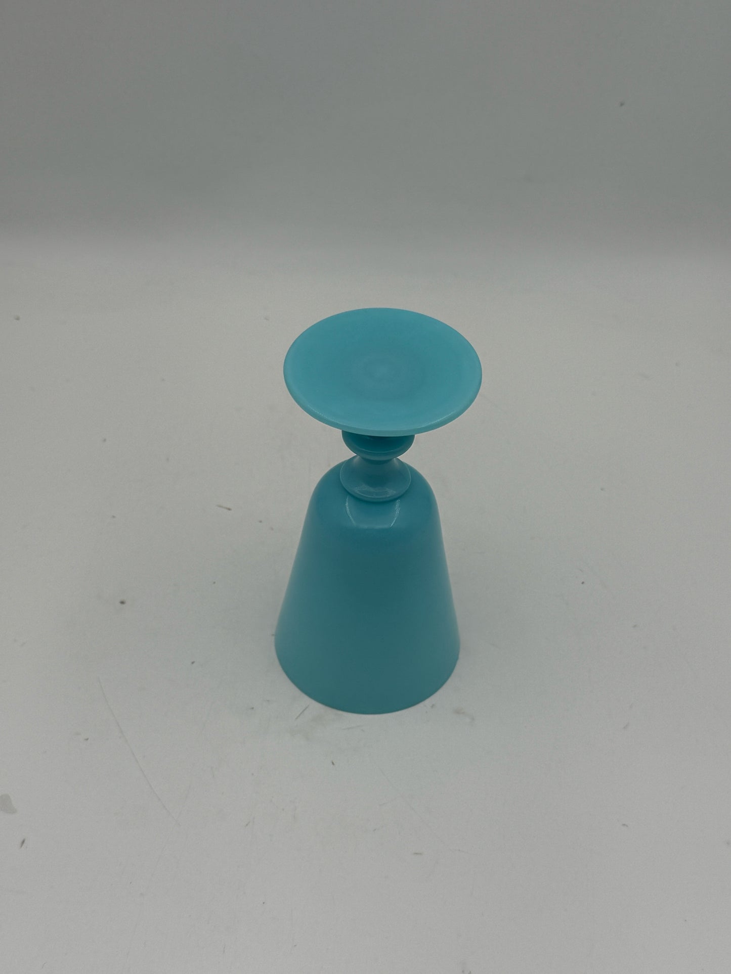 Vintage Blue Opaline Milk Glass Wine Glasses- Set Of 10