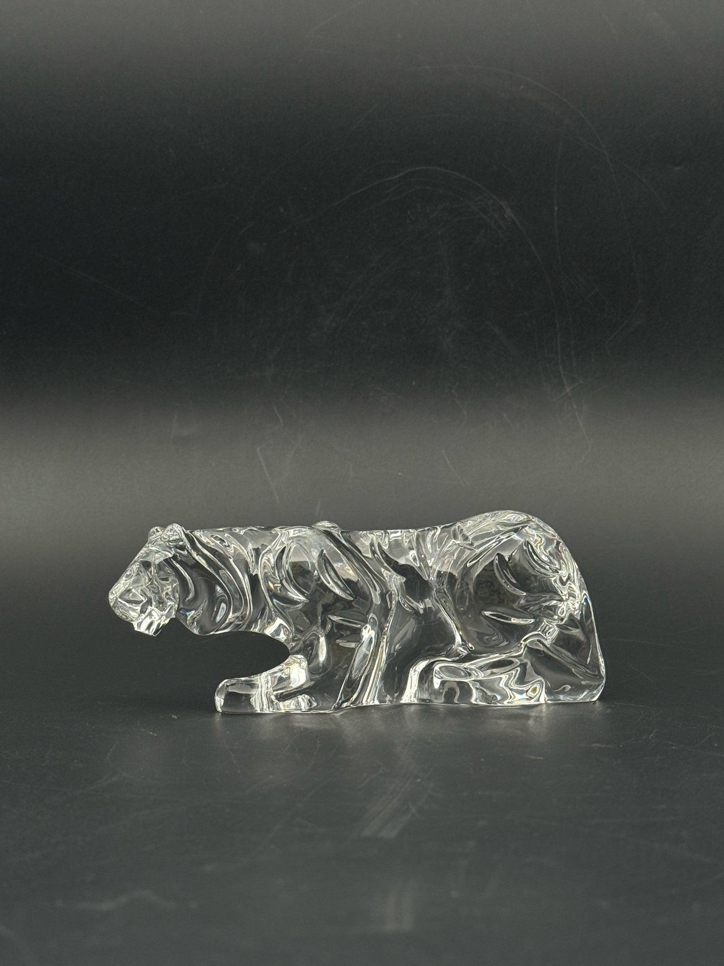 Baccarat Crystal Tiger Figurine