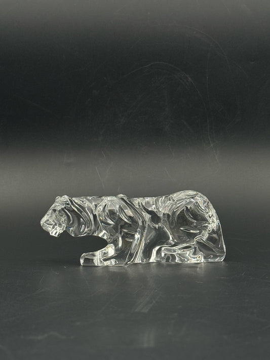 Baccarat Crystal Tiger Figurine