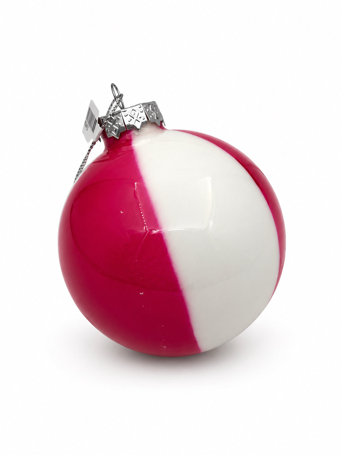 European Style Pink And White Glass Ornament