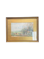 Arthur Willett Framed Watercolor English Hunting Scene