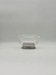 Sterling Silver Etched Glass Condiment Bowl