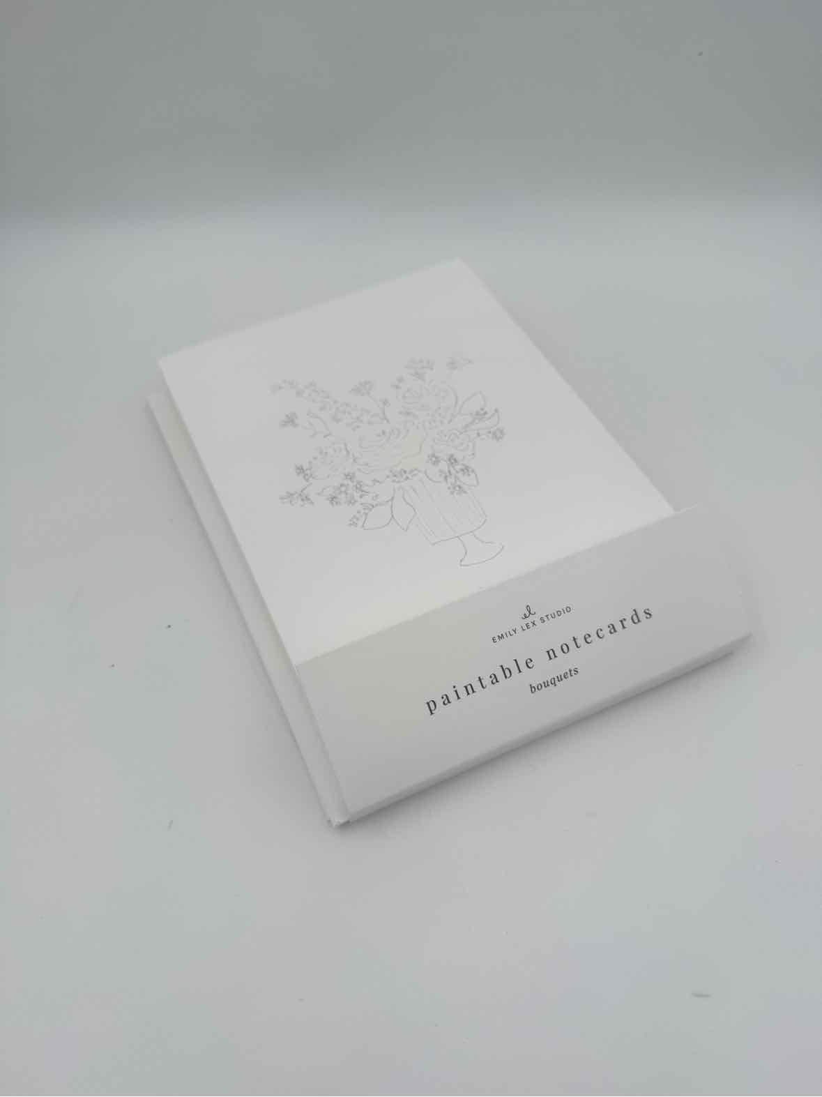 Emily Lex Paintable Watercolor Notecards Bouquets