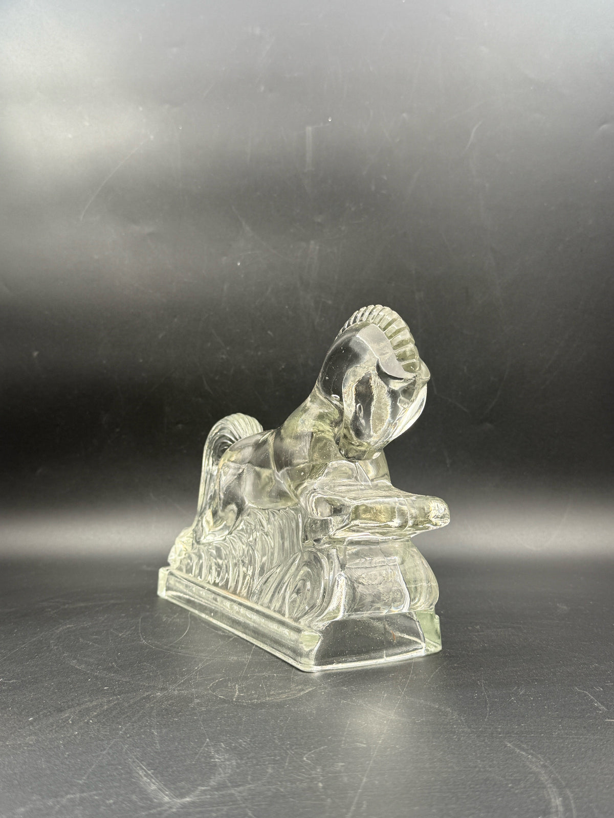Vintage Glass Horse Statue