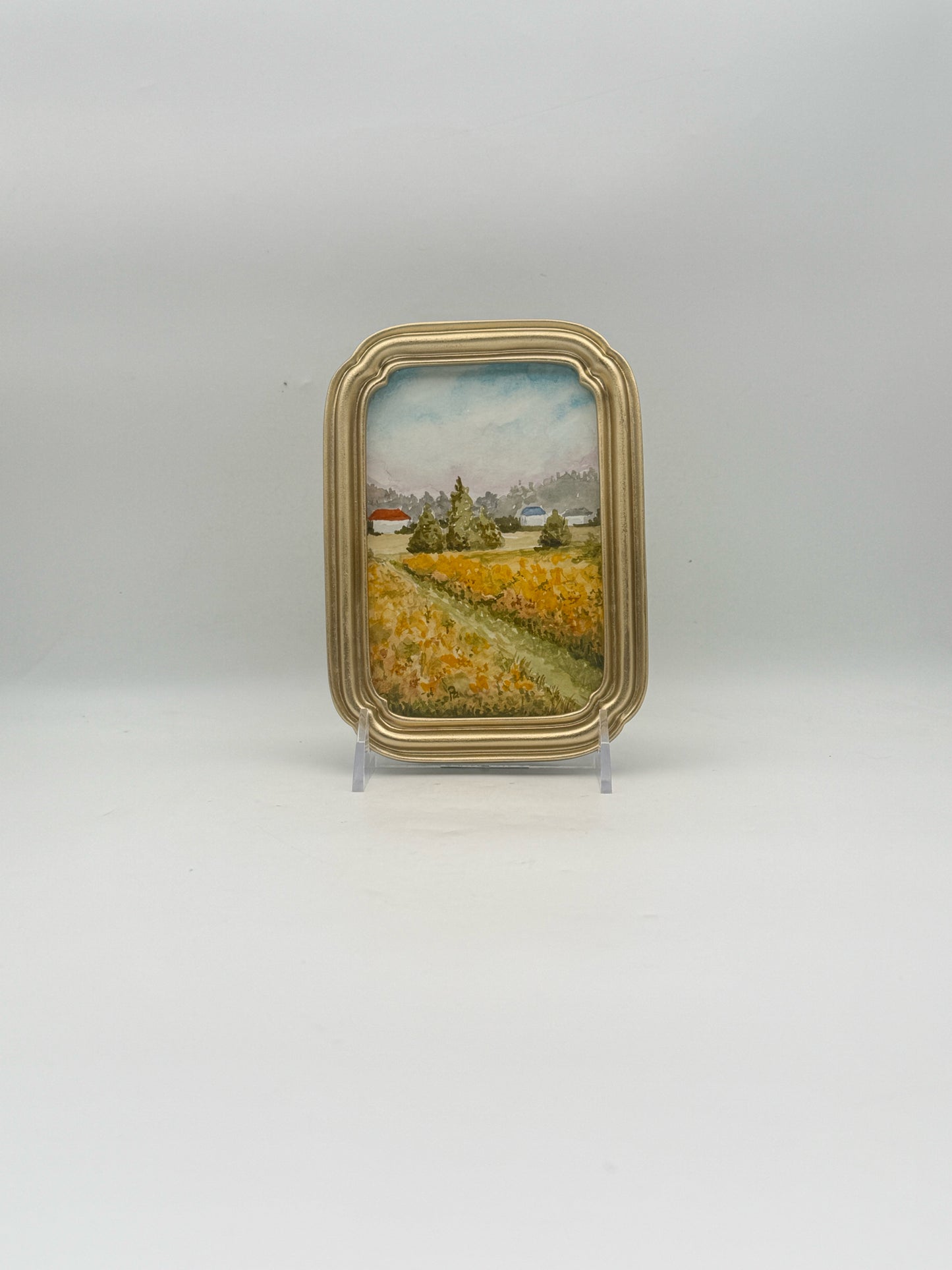 Pair Of Miniature Framed Watercolors