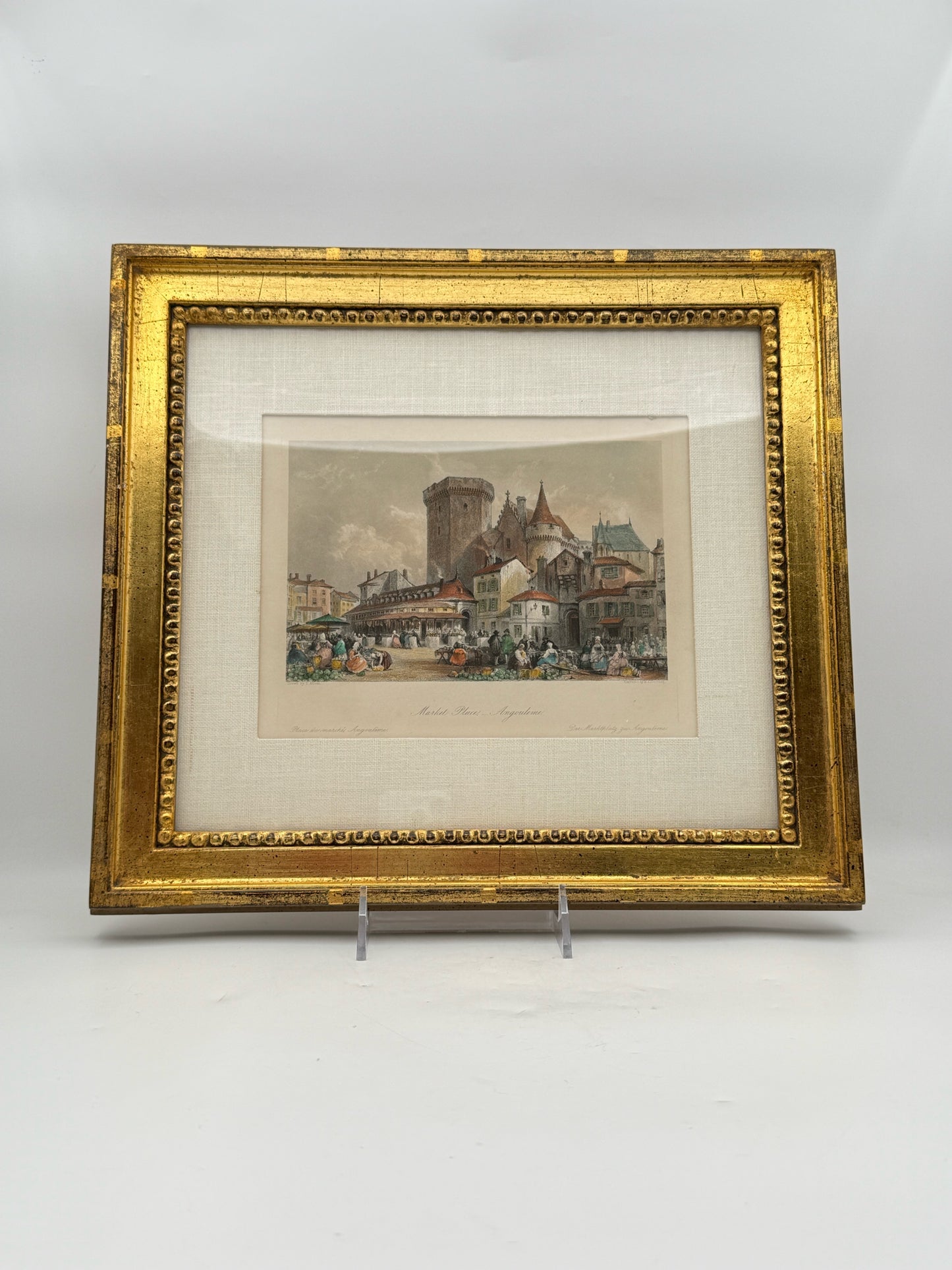 Hand Colored Set Of 5 European City Engravings