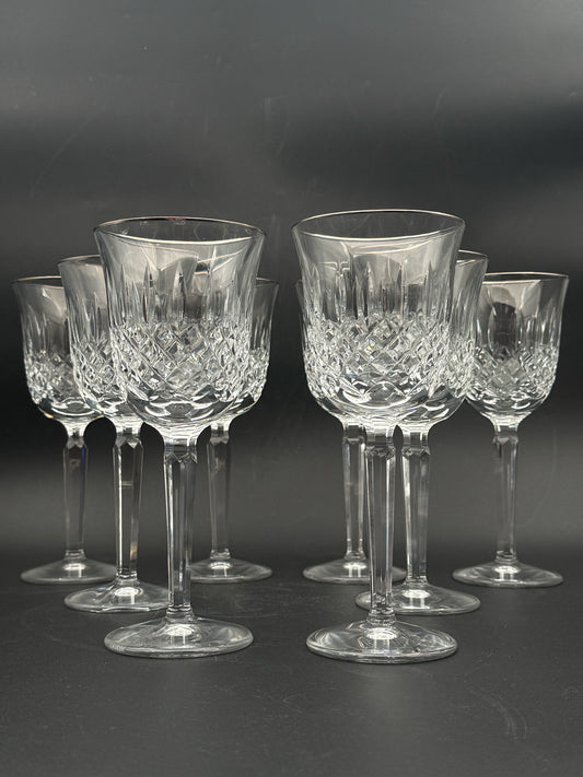 Waterford Kelsey Platinum Wine Glasses- Set Of 8