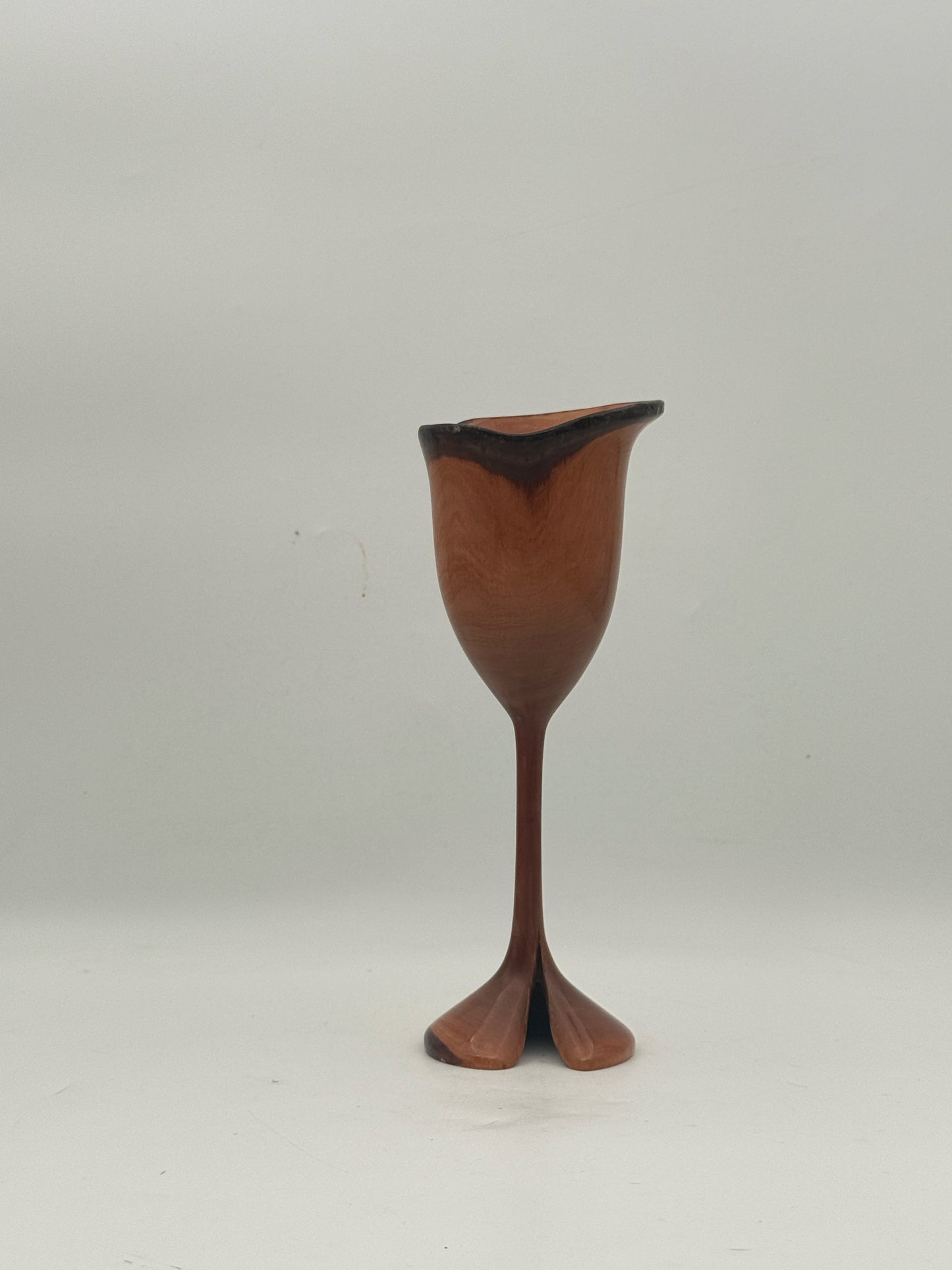 Hand Turned Wood Wine Glasses- Set Of 4