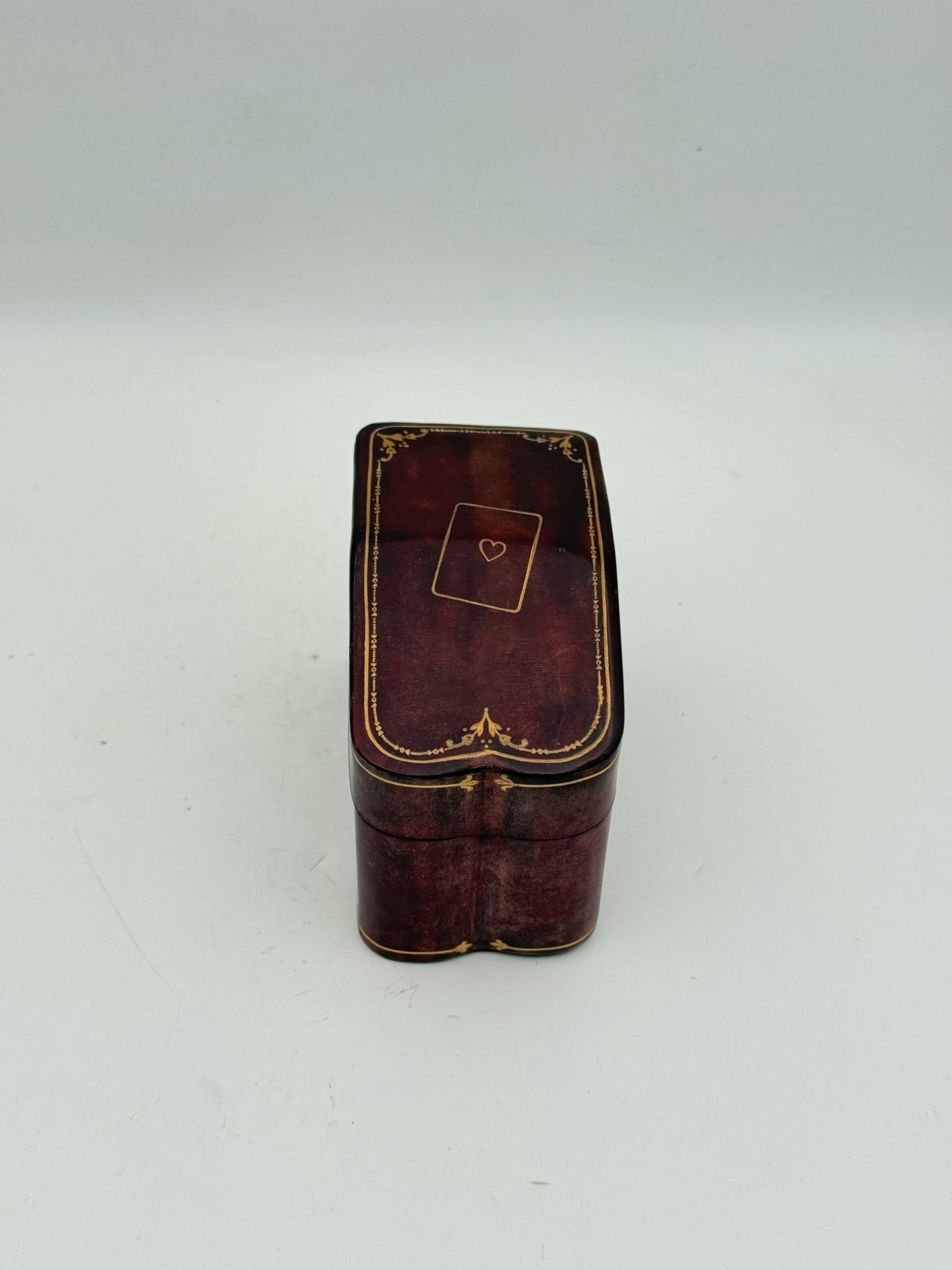 Vintage Leather Playing Card Case Made In Italy- Vintage Playing Cards Included