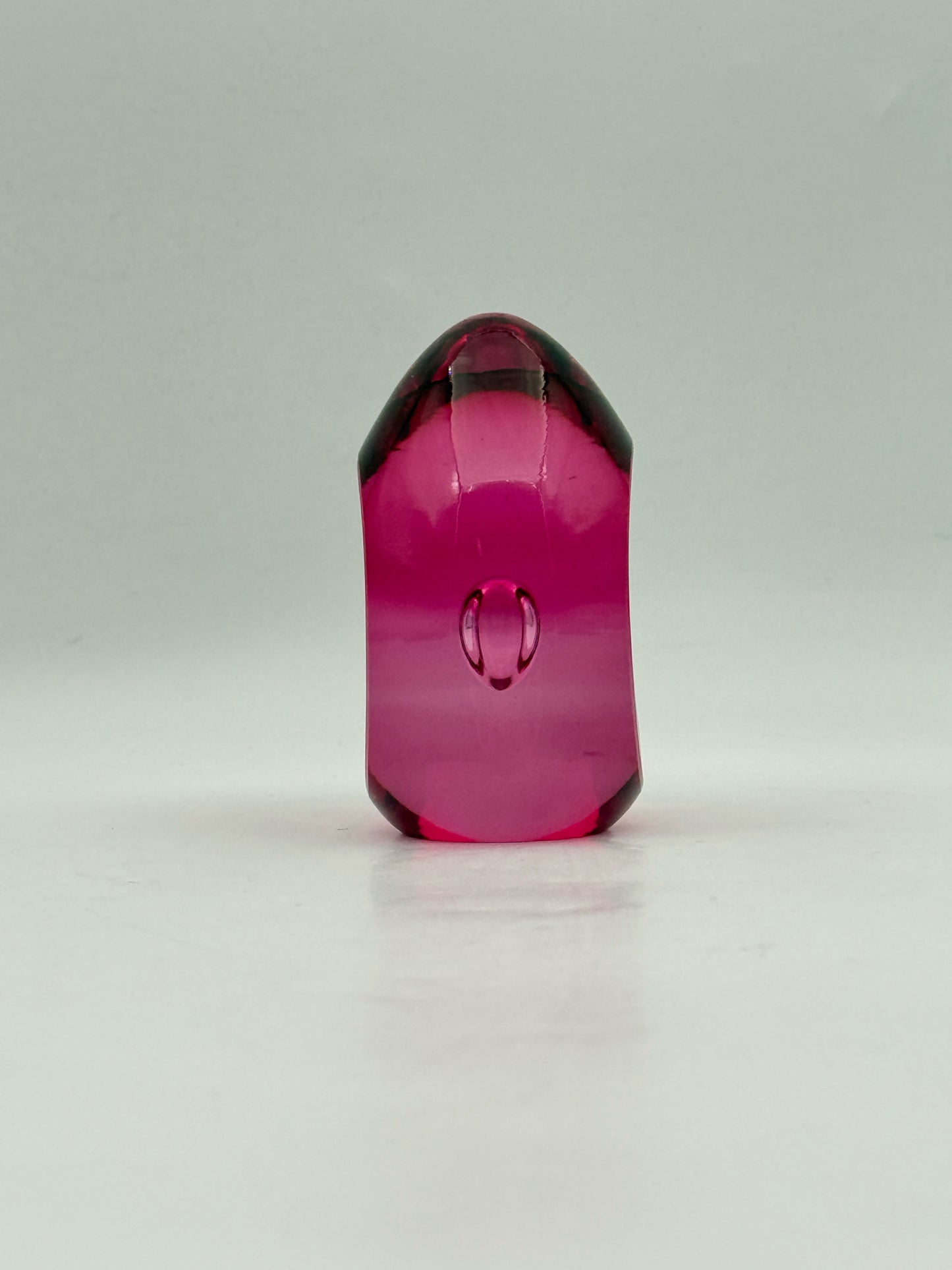 Kosta Pink Art Glass Paperweight Signed M. Schilot