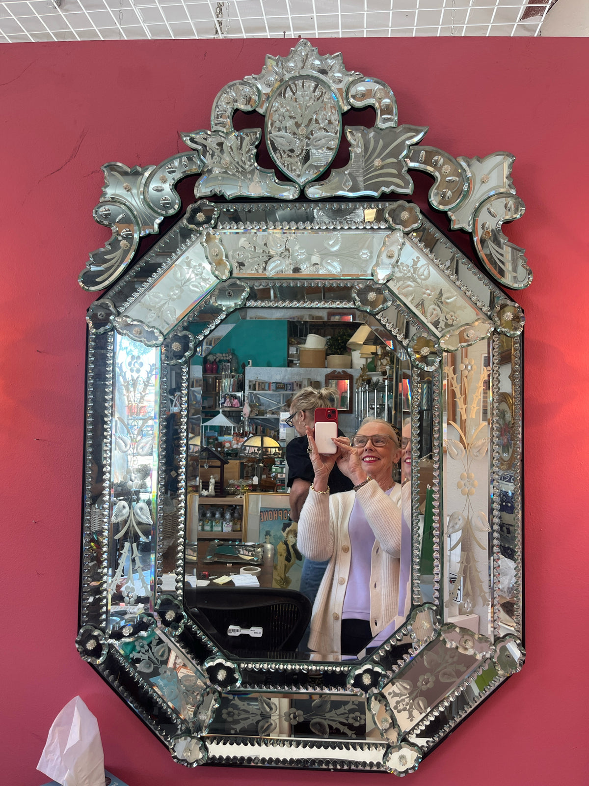 Large Venetian style Mirror- In Store Pickup Only