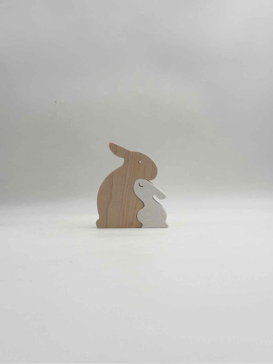 Briki Vroom Vroom Children's Wooden Bunny Rabbit Toy