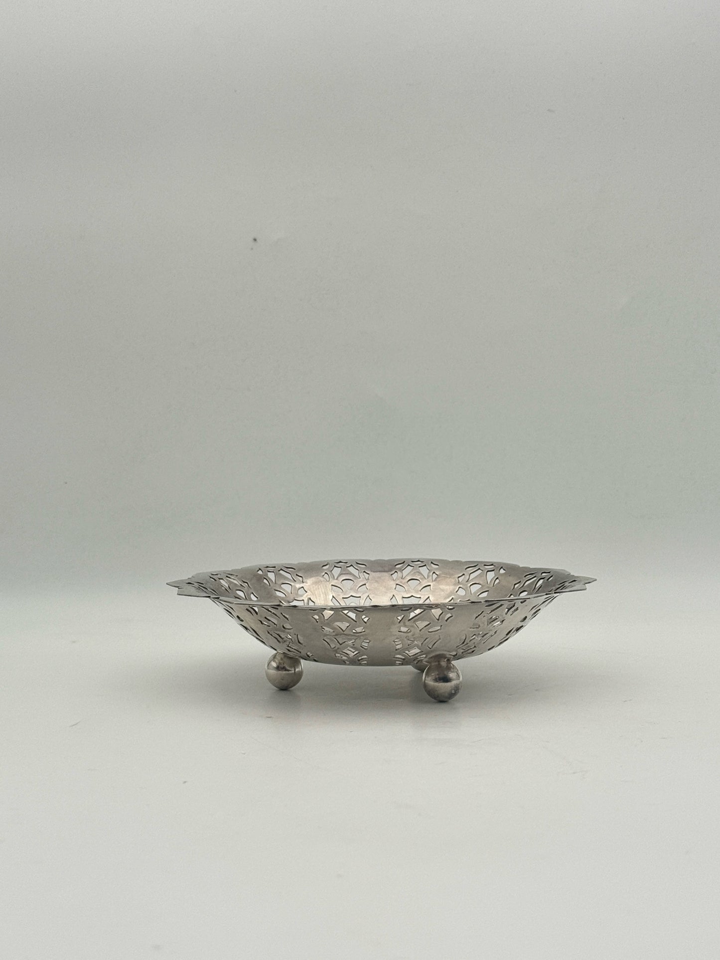 Silverplate Pierced Decorative Bowl