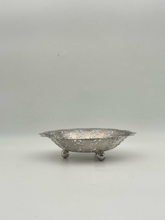 Silverplate Pierced Decorative Bowl