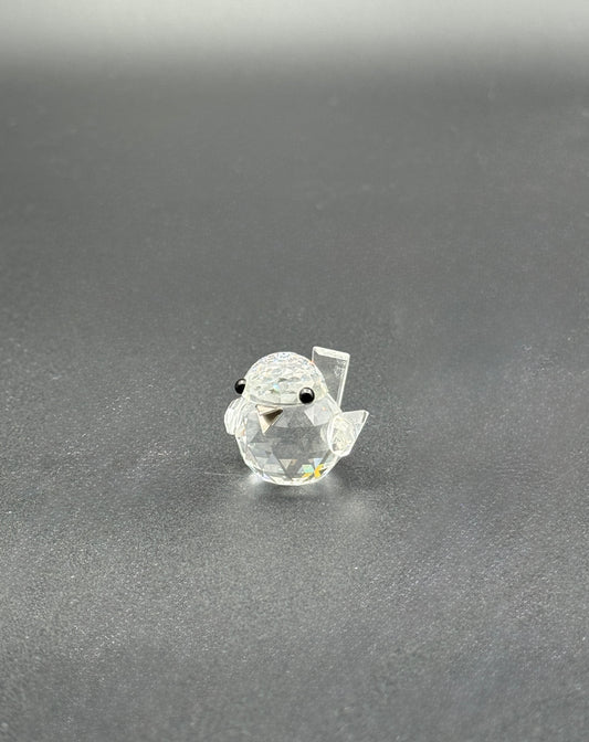 Swarovski Mini Crystal Bird Figurine – Faceted Clear Glass