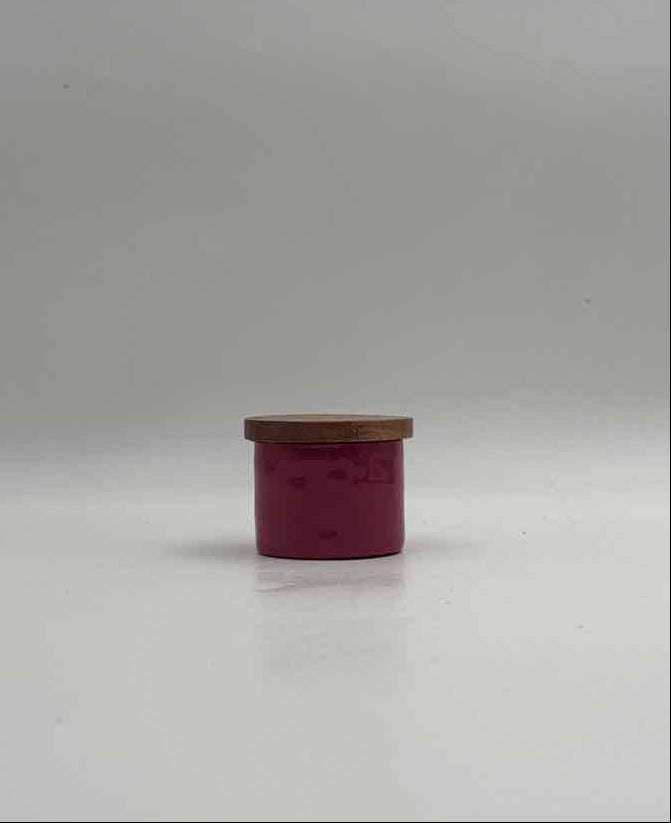 Primary Color Pinch Pots with Wood Lids Set of 4 Kitchenware