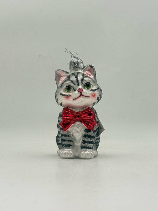 Kurt S. Adler Gray Tabby Cat Ornament