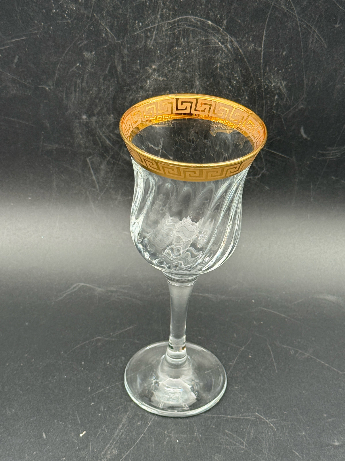 Gold Rim Italian Wine Glasses- Set Of 6