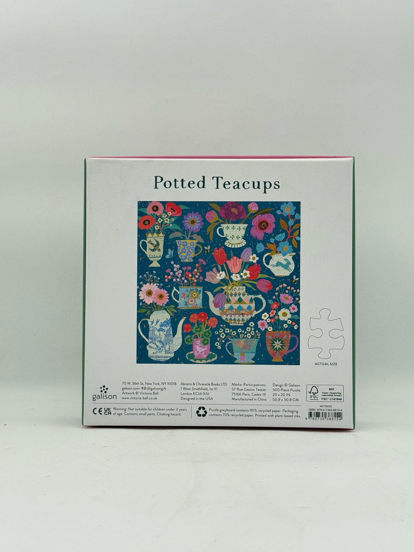 Potted Teacups 500 Piece Foil Puzzle