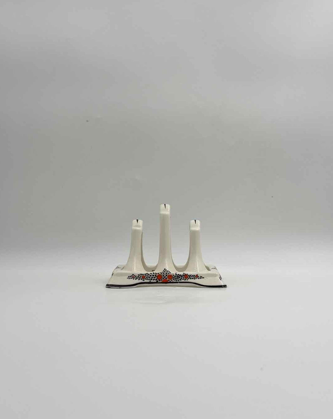 Antique Crown Ducal Orange Tree Toast Rack England Art Deco Decor