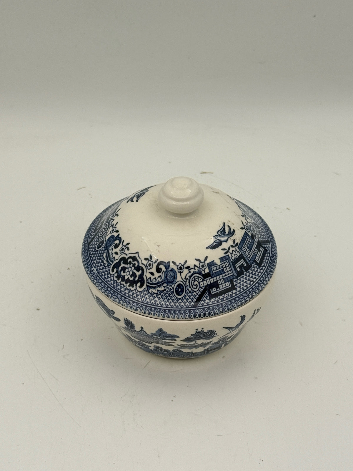 Blue Willow Covered Sugar Dish