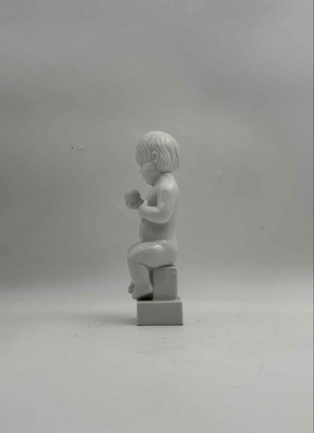 Royal Copenhagen Porcelain Baby with Apple Figurine Denmark Decor