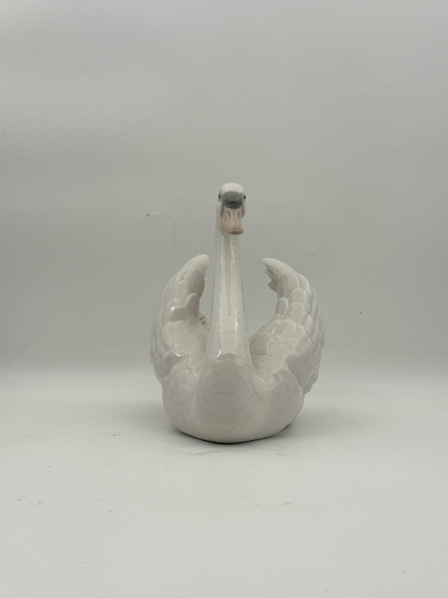 Lladro Swan With Wings Spread Figurine