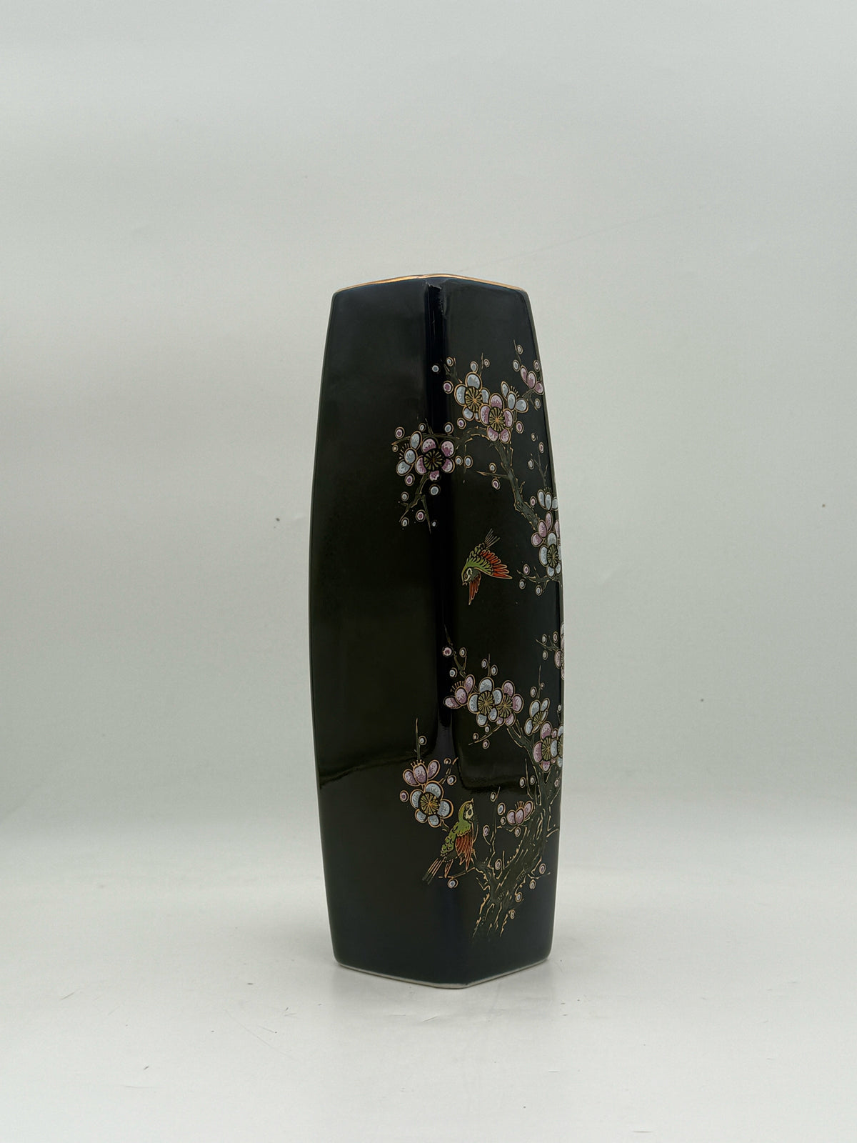 Japanese Cobalt Blue Flower Vase