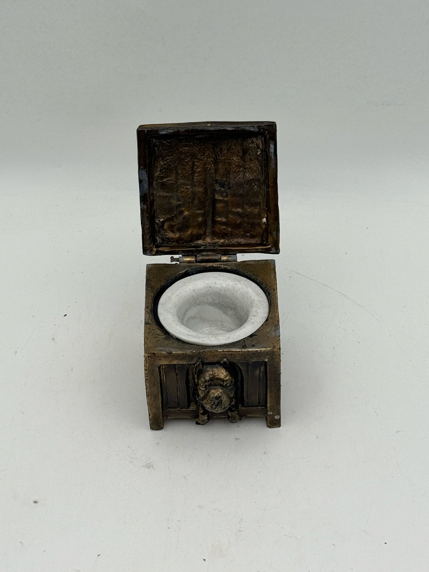 Dog In Doghouse Figural Inkwell