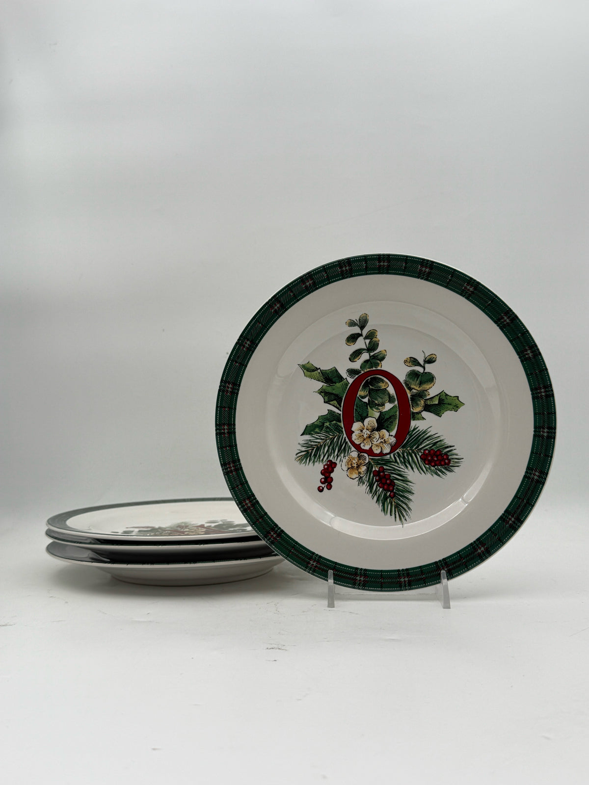 Christmas "N-O-E-L" Dessert Plates- Set Of 4