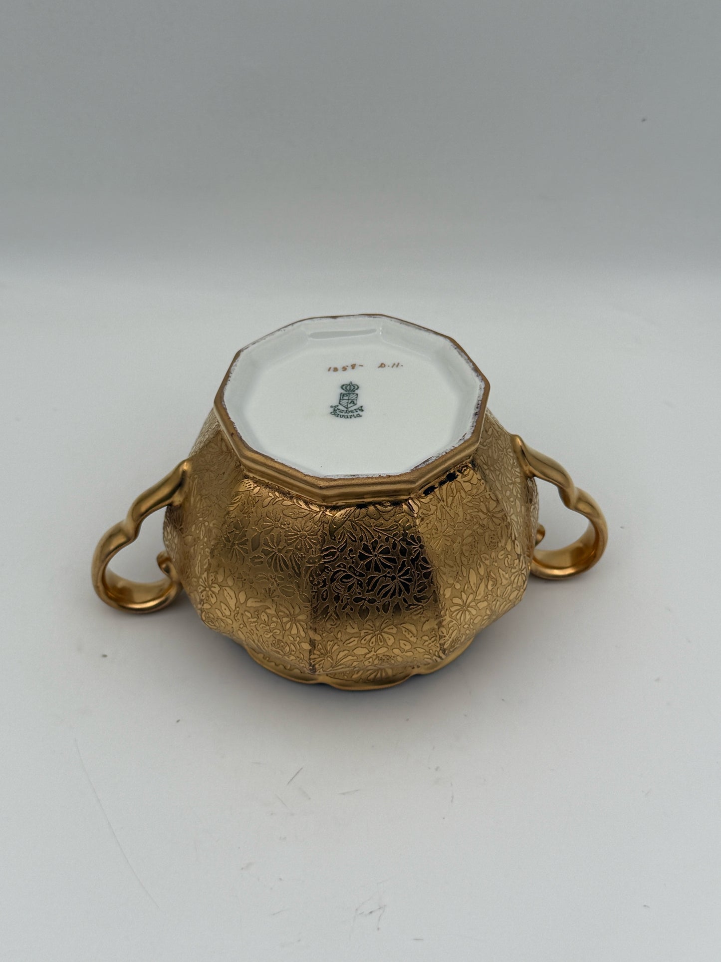 Bavarian Gold Creamer And Sugarbowl
