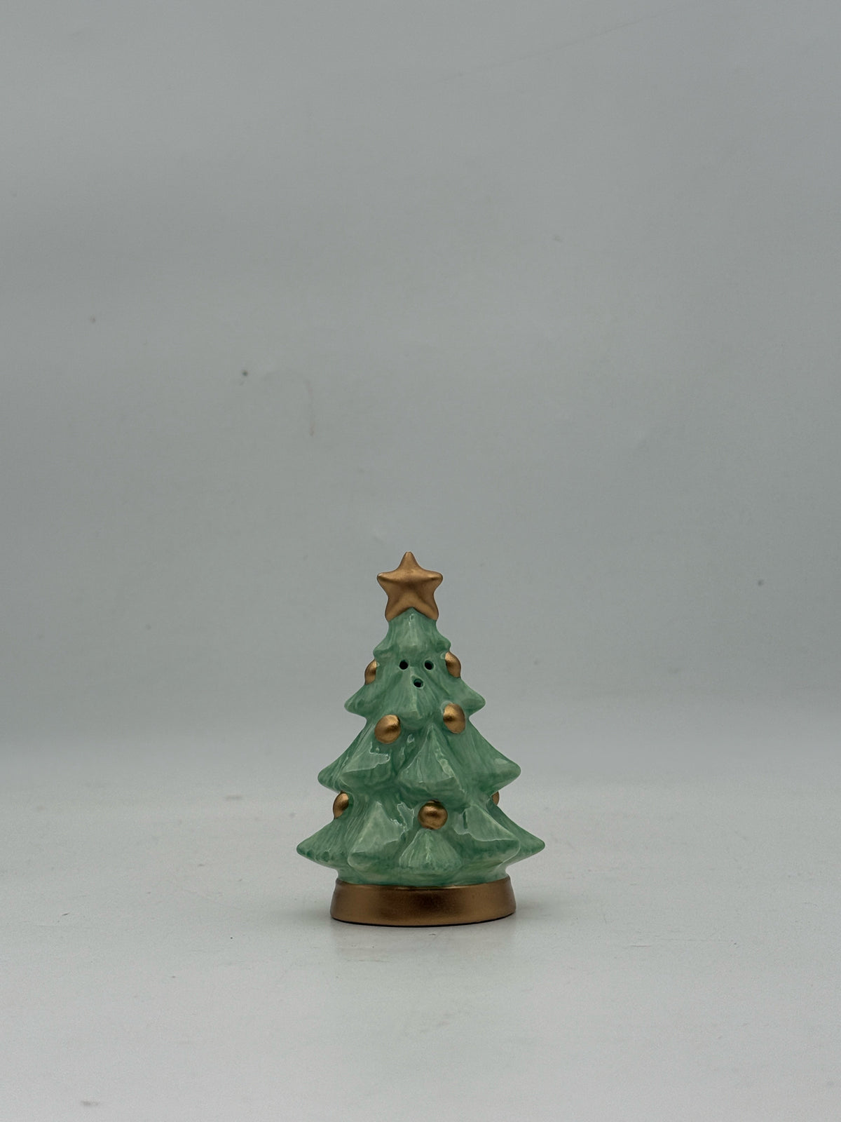Pink And Green Christmas Tree Salt And Pepper Shakers