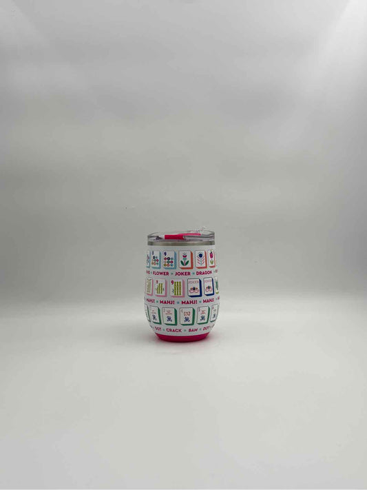 Mahjong Stemless Insulated Wine Cup 12oz Stainless Steel Tumbler