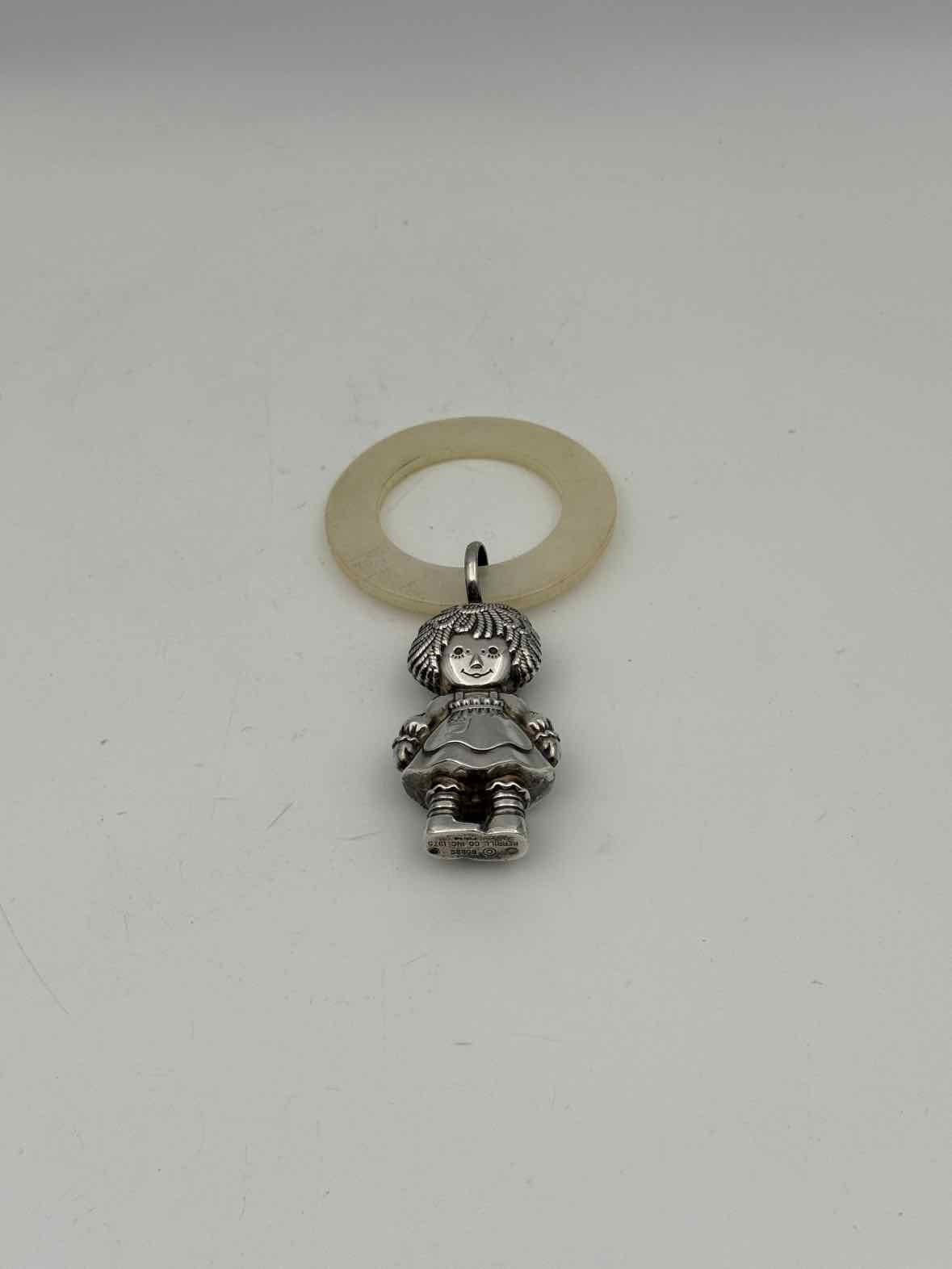 Sterling Silver Raggedy Ann Teething Ring