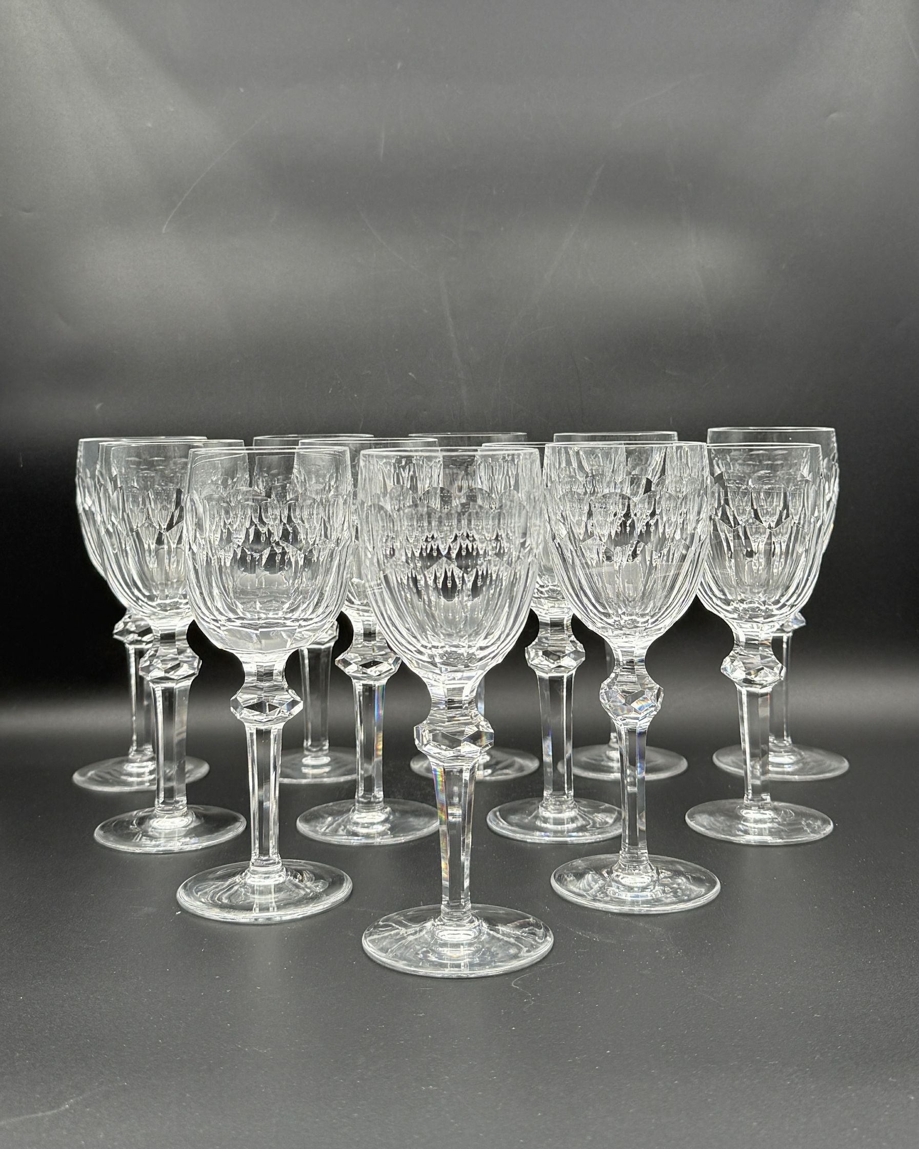 Set of 12 Waterford Curraghmore Claret Wine Glasses Crystal