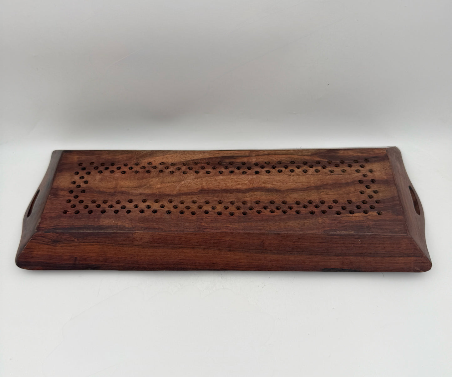 Carved Rectangular Wood Tray