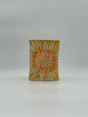 Midcentury Ceramic Sunflower Vase